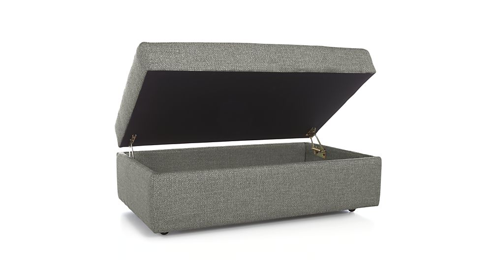 Lounge II Storage Ottoman with Casters Taft Steel Crate and Barrel