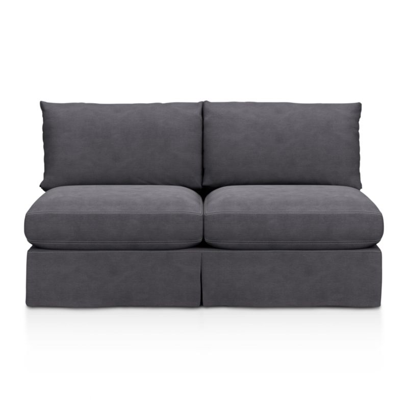 Lounge Slipcovered Sectional Armless Loveseat