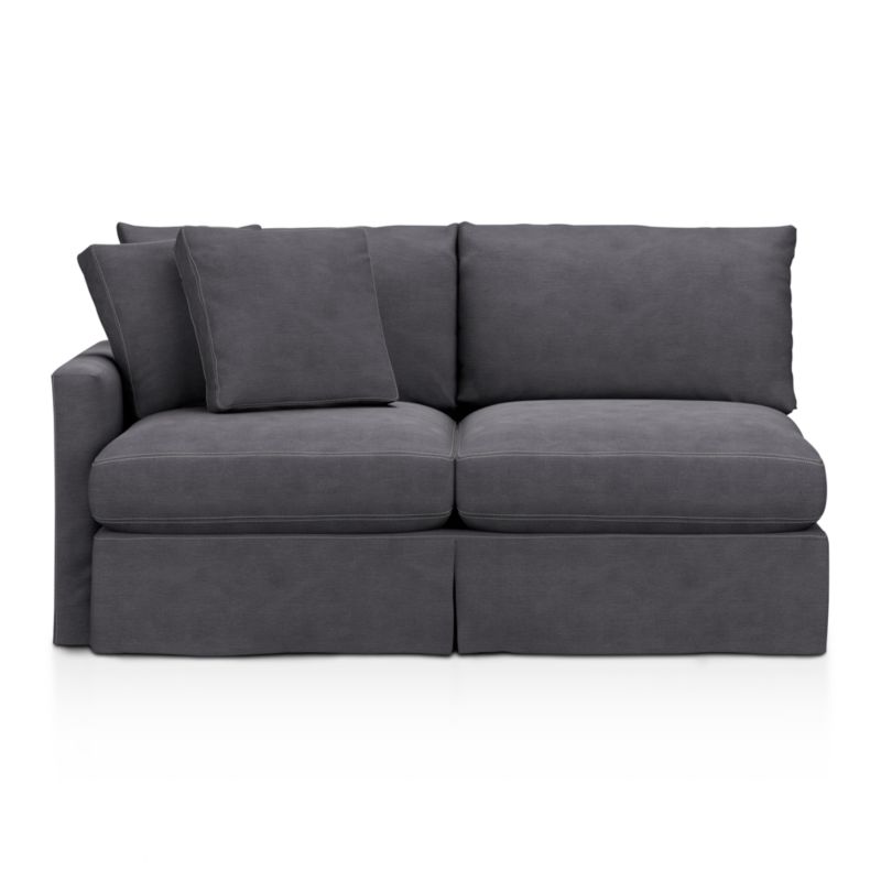 Lounge Slipcovered Left Arm Sectional Apartment Sofa