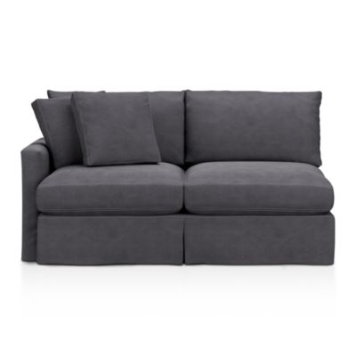 Lounge Slipcovered Left Arm Sectional Apartment Sofa