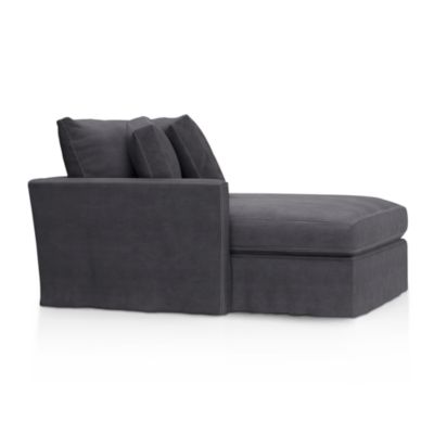 Lounge Slipcovered Left Arm Sectional Chaise