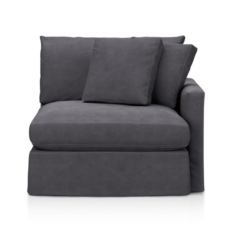 Lounge Slipcovered Right Arm Sectional Chair