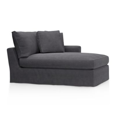 Lounge Slipcovered Right Arm Sectional Chaise