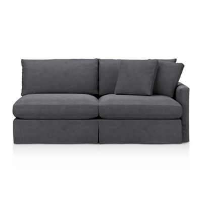 Lounge Slipcovered Right Arm Sectional Sofa