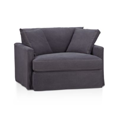 Lounge Slipcovered Chair and a Half