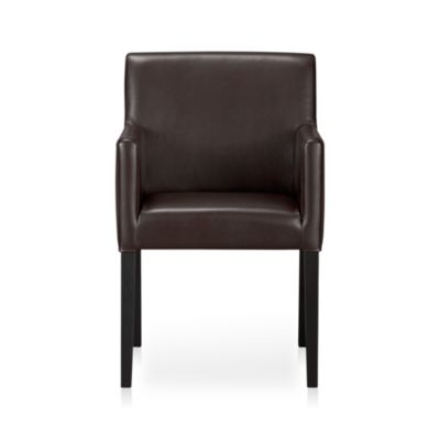 Lowe Chocolate Leather Arm Chair
