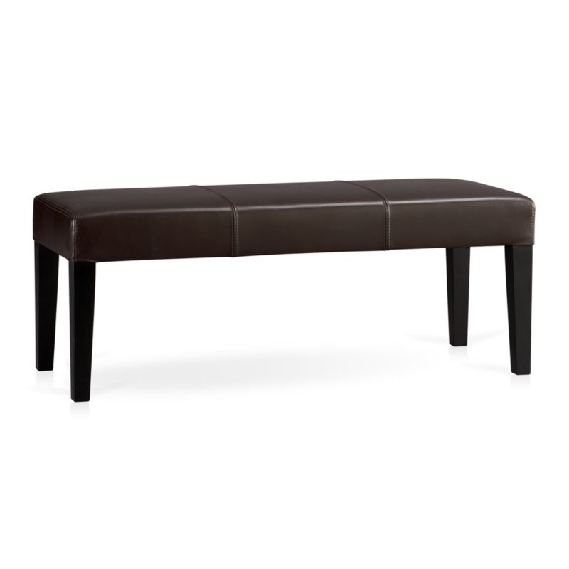 Lowe Chocolate Leather Bench