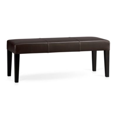 Lowe Chocolate Leather Bench