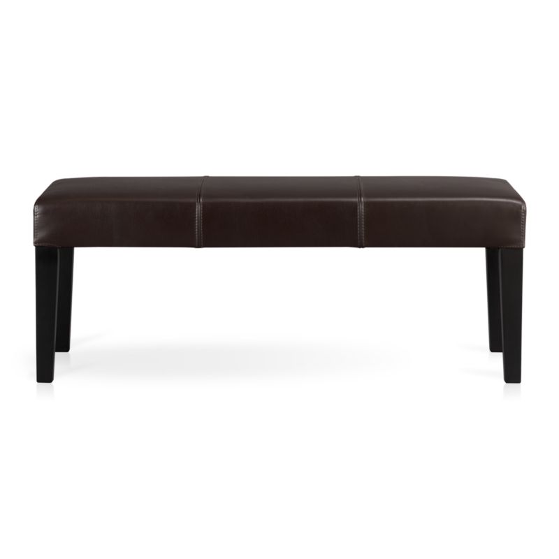 Lowe Chocolate Leather Bench