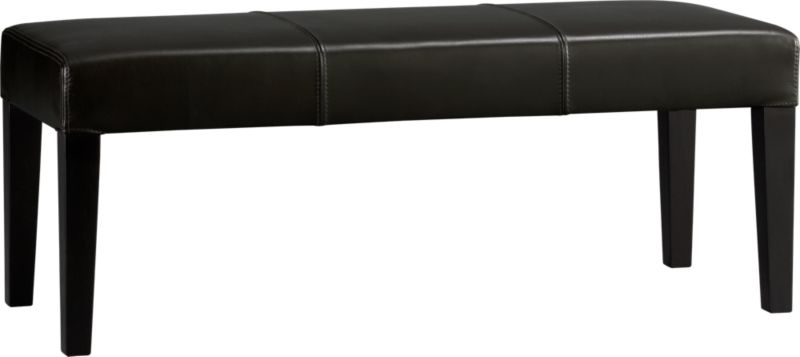 Lowe Onyx Leather Bench