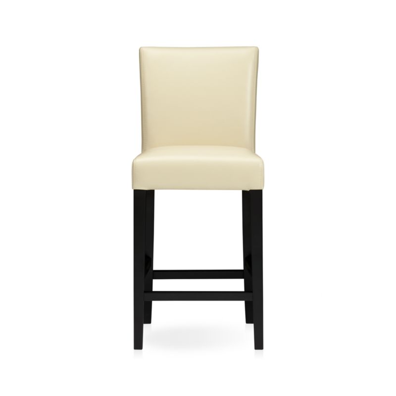Lowe Ivory 24" Leather Counter Stool