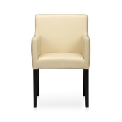Lowe Ivory Leather Arm Chair