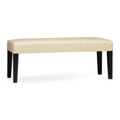 Lowe Ivory Leather Bench
