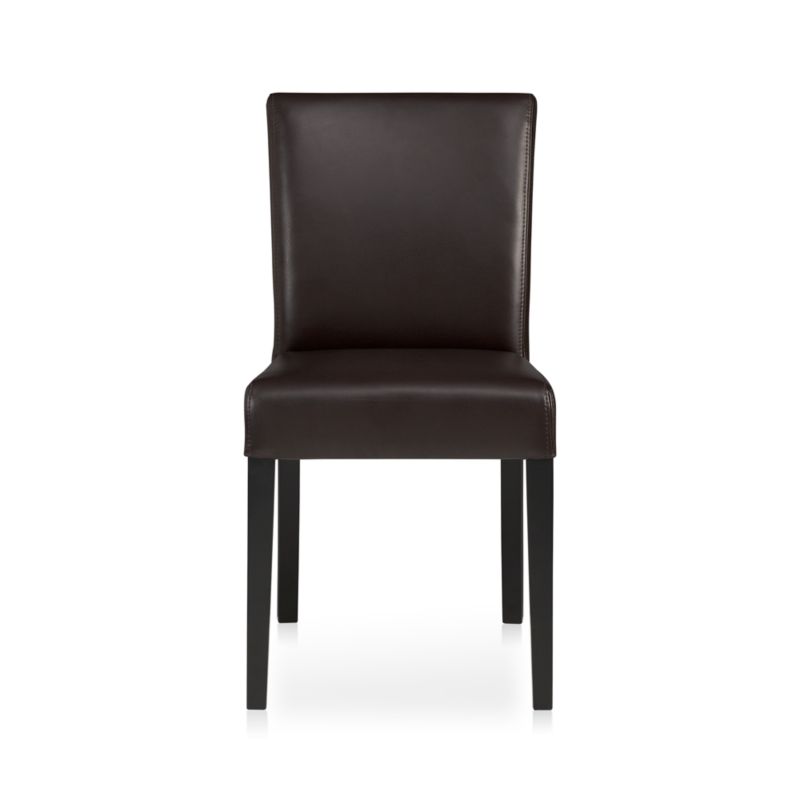 Lowe Chocolate Leather Side Chair