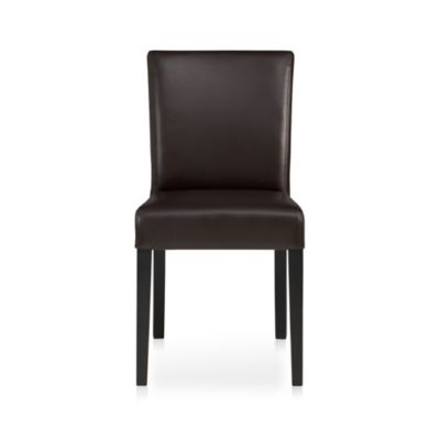 Lowe Chocolate Leather Side Chair