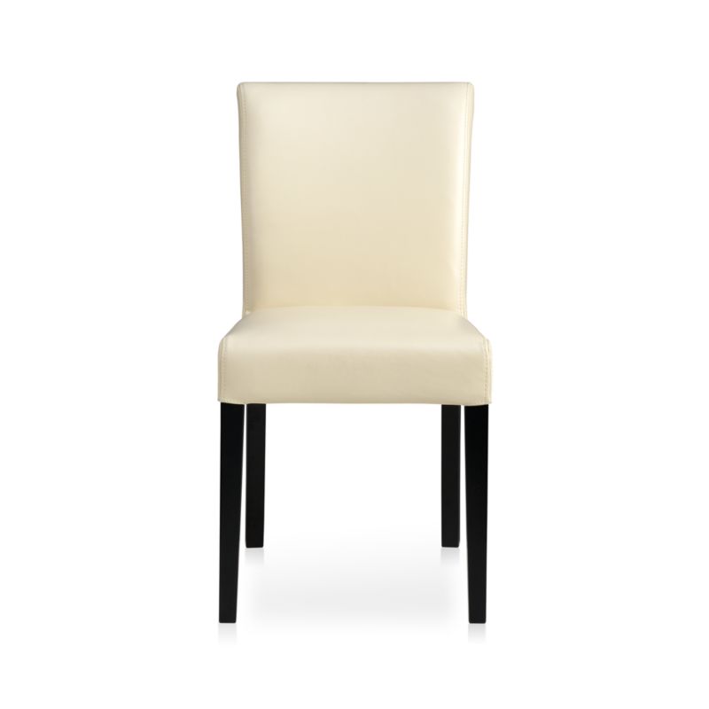 Lowe Ivory Leather Side Chair