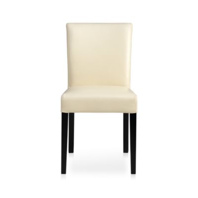 Lowe Ivory Leather Side Chair