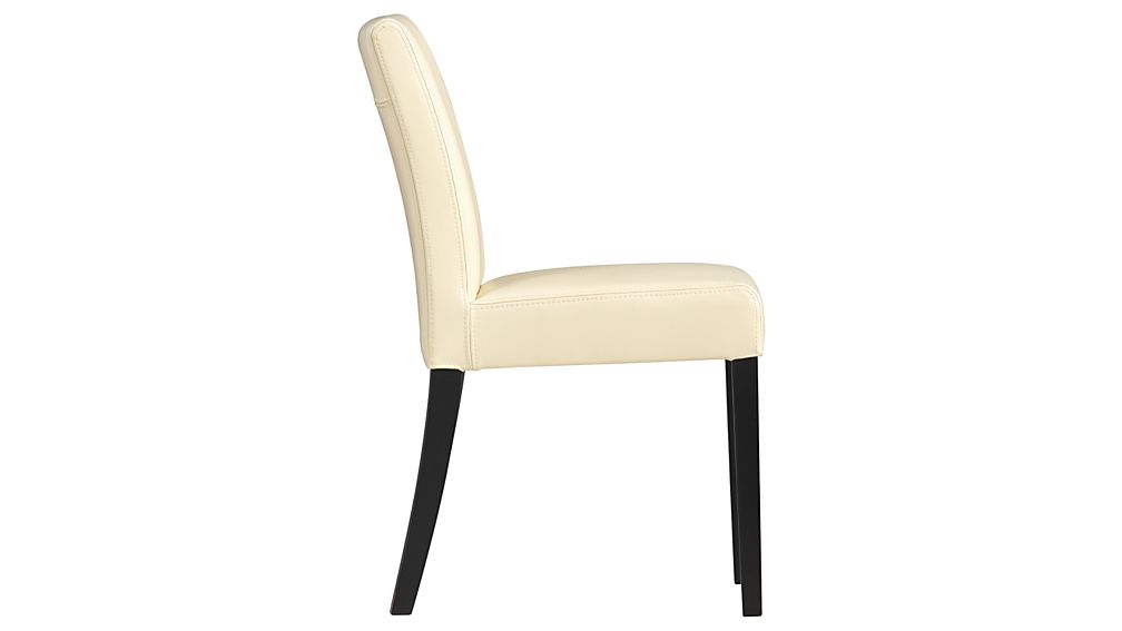 Lowe Ivory Leather Dining Chair in Dining Chairs Crate and Barrel