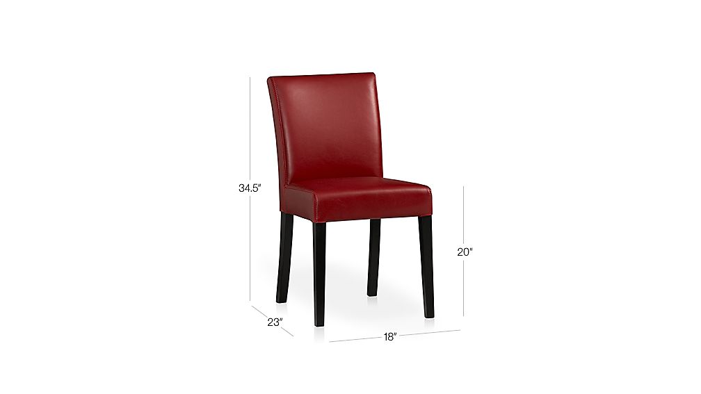 Lowe Red Leather Dining Chair Crate and Barrel