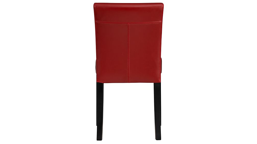 Lowe Red Leather Dining Chair Crate and Barrel