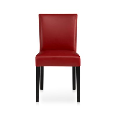 Lowe Red Leather Side Chair