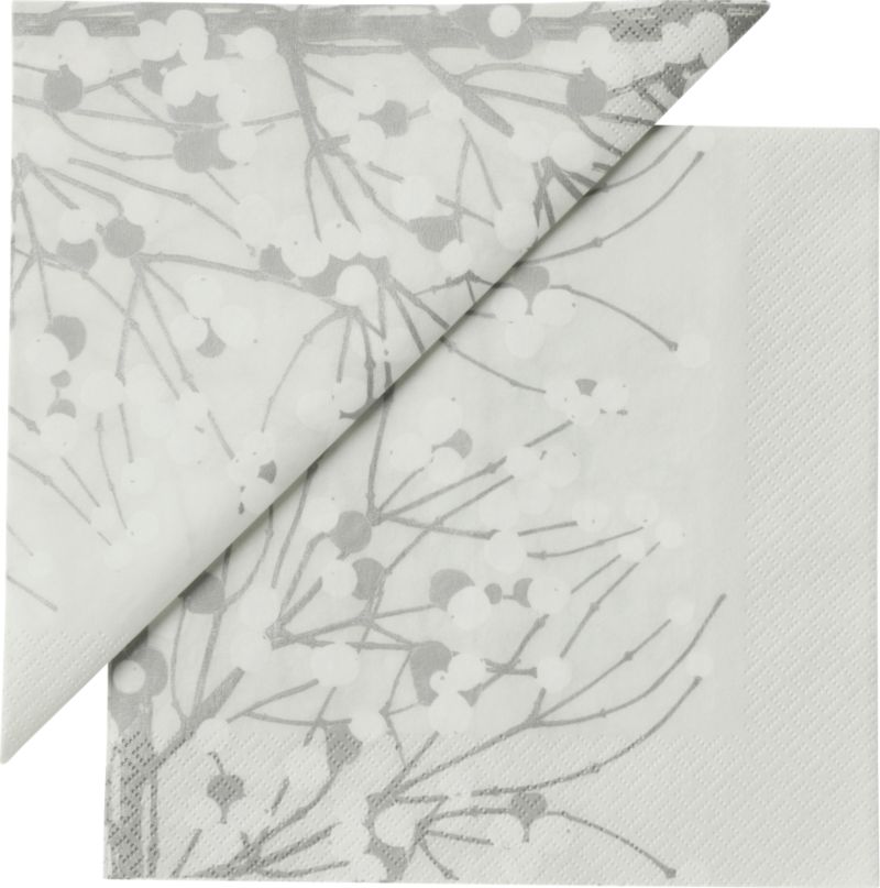 Set of 20 Marimekko Lumimarja White Paper 7.75" Napkins