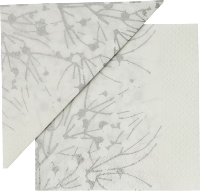 Set of 20 Marimekko Lumimarja White Paper 4.75" Napkins