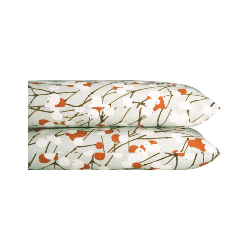 Set of 2 Marimekko Lumimarja Rust King Pillowcases