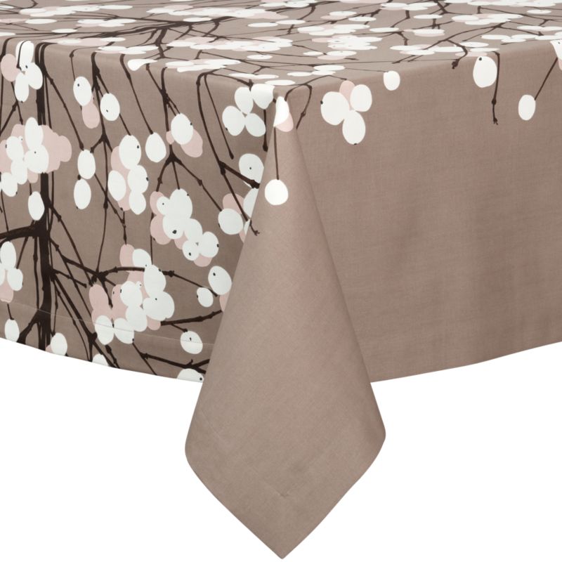 Marimekko Lumimarja Taupe 60"x90" Tablecloth