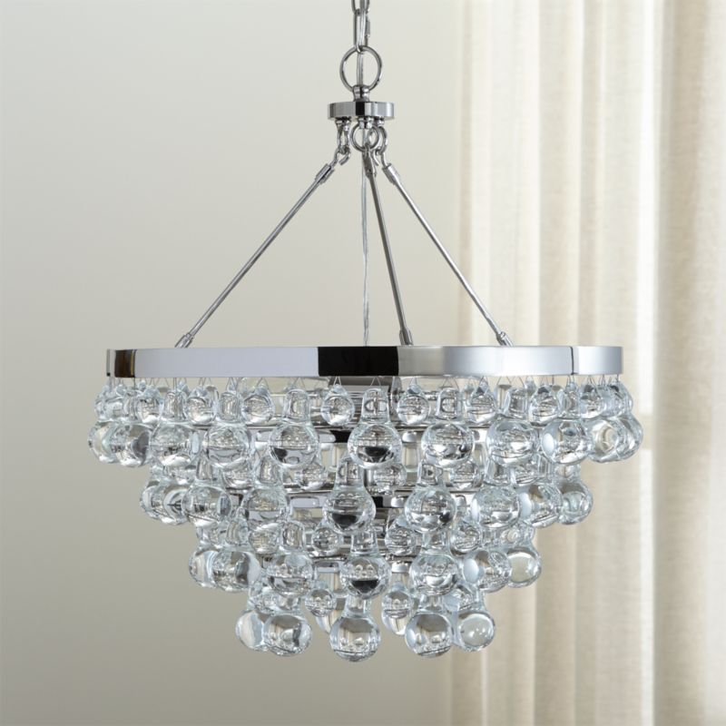 Lure Polished Nickel Chandelier Crate and Barrel