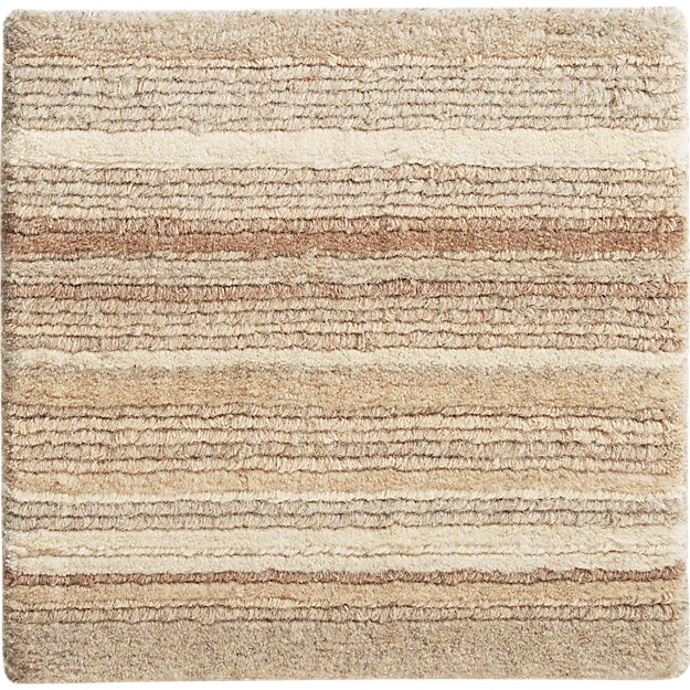 Lynx Natural Textured Wool Rug 12" sq. + Reviews Crate and Barrel