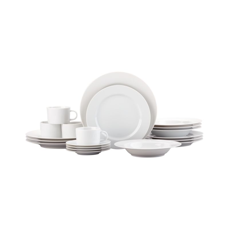 20-Piece Set: four 5-piece place settings.