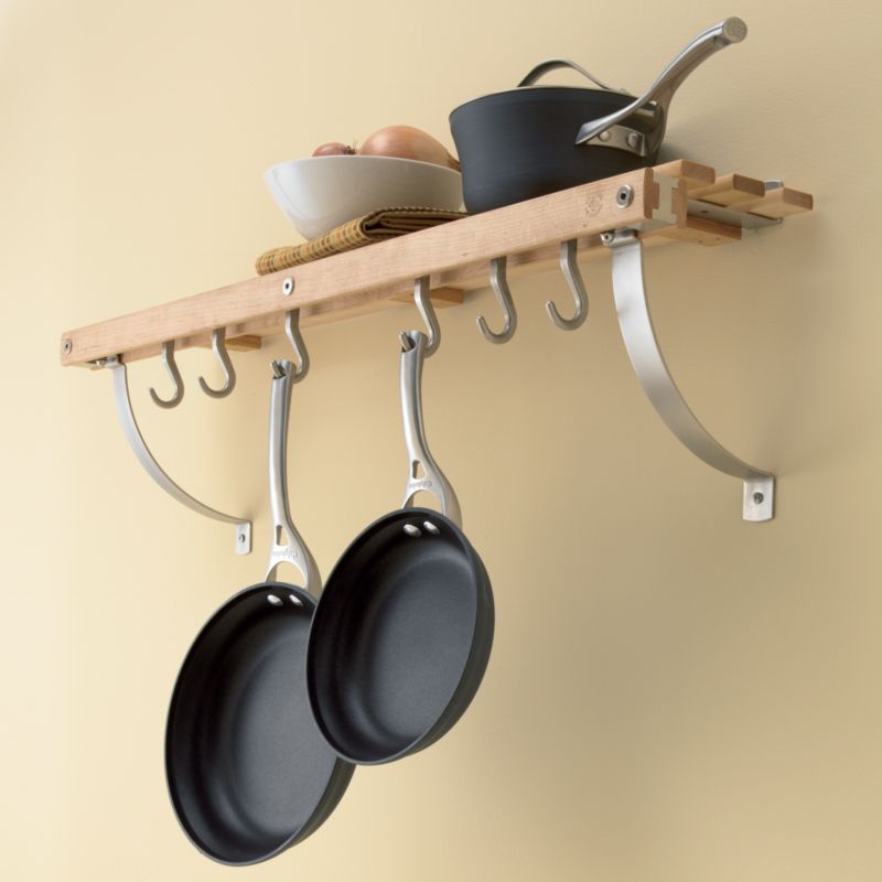 Maple Wall Mounted Pot Rack