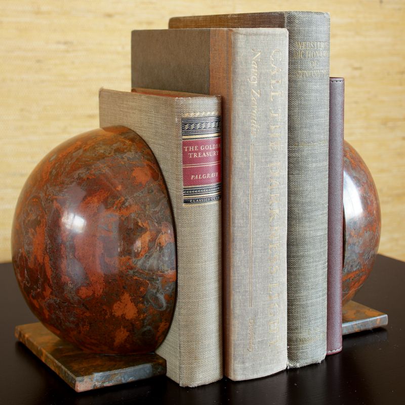 Marble Sphere Bookends
