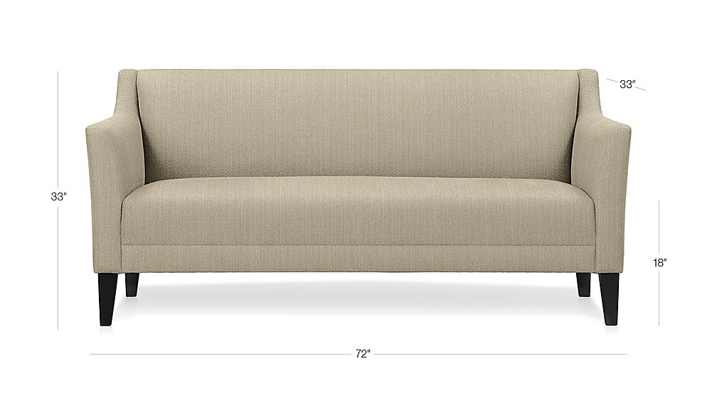Margot Small Grey Couch Crate and Barrel