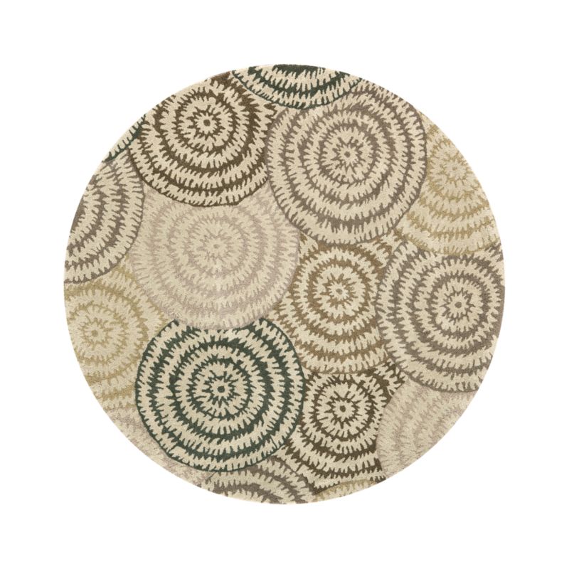 Mariah Neutral 6' Round Rug