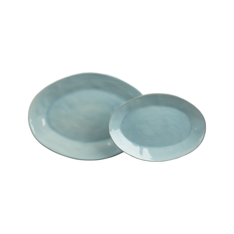 Marin Blue 15.75"-20" Oval Platters