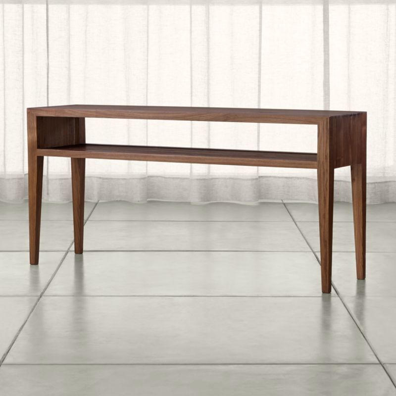Marin Shiitake Solid Wood Console Table Crate and Barrel
