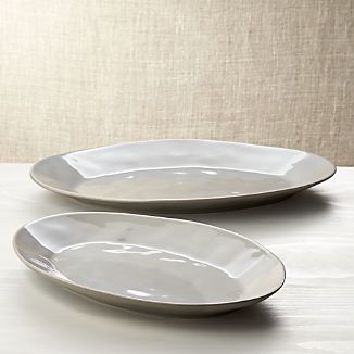 Marin Grey Oval Platters