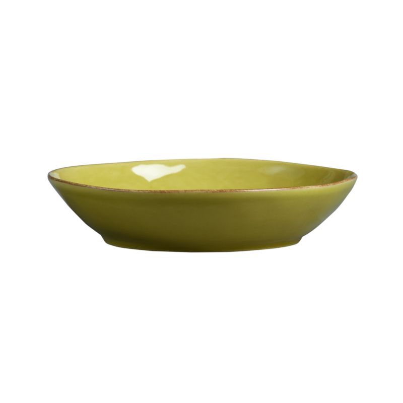 Green Pasta-Low Bowl. 9.25"dia.x2"H