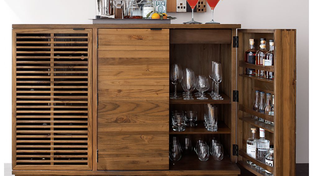 Marin Natural Large Bar/Media Crate and Barrel