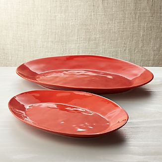 Marin Orange Oval Platters