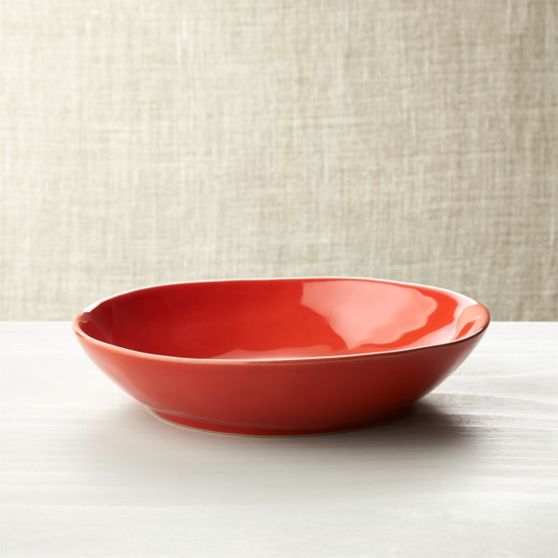 Marin Orange PastaLow Bowl Crate and Barrel