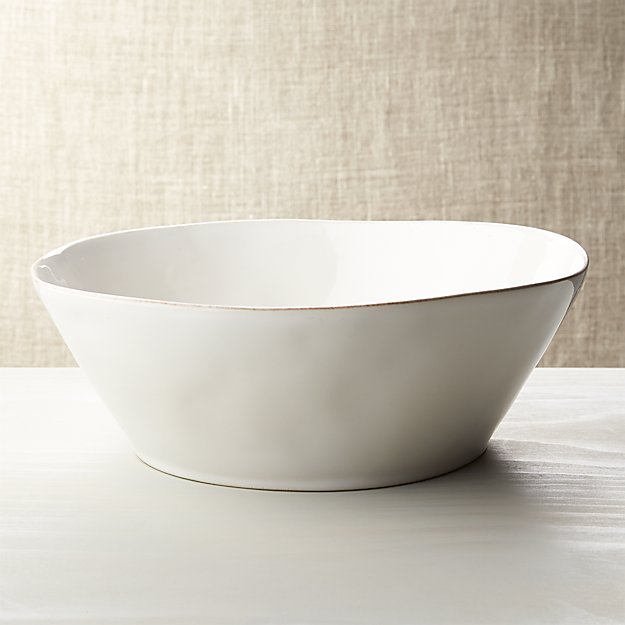 Marin White Large Serving Bowl Crate and Barrel