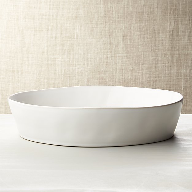 Marin White Oval Baking Dish Crate and Barrel