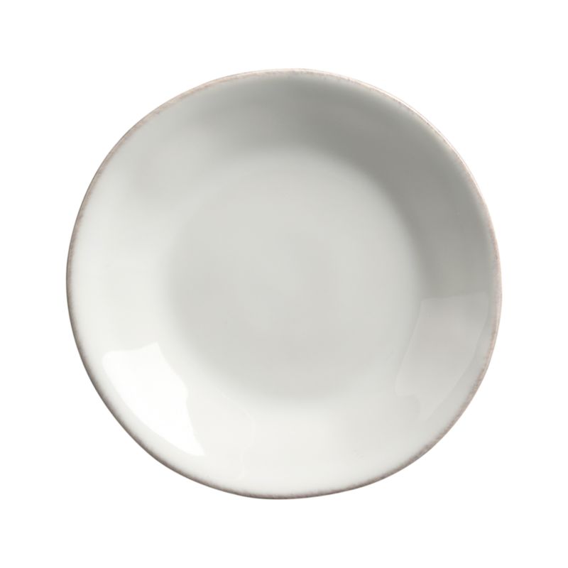 White Appetizer Plate. 6.25" dia.