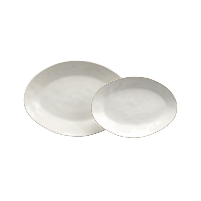 Marin White 15.75"-20" Oval Platters