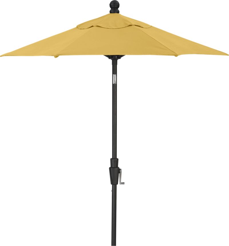 6' Round Sunbrella® Daffodil Umbrella with Black Frame