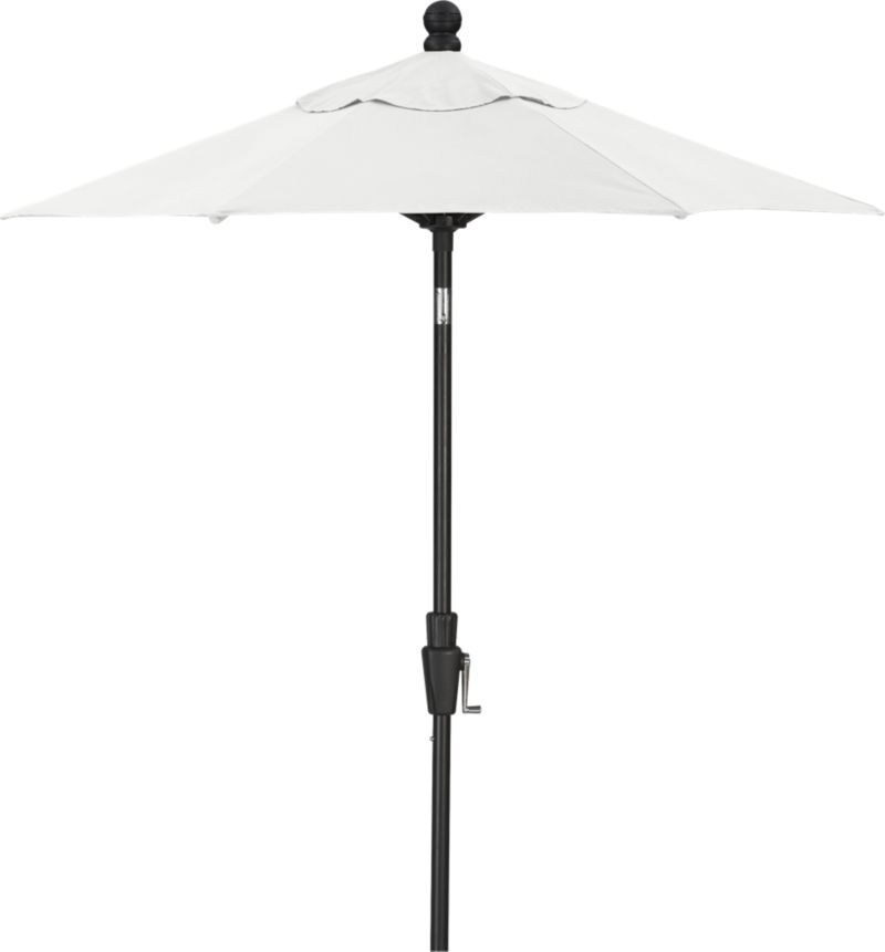 6' Round Sunbrella® Eggshell Umbrella with Black Frame