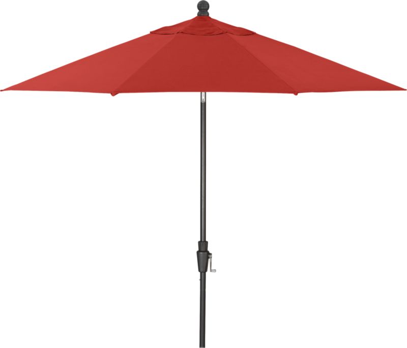 9' Round Sunbrella® Caliente Umbrella with Black Frame
